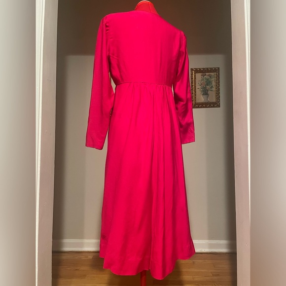 VTG 1960s Fuchsia Pink Wiggle Dress & Jacket Matching Set With Bow Miss Rubette - Picture 3 of 16